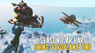 FORTNITE SEASON 7 ÄR HÄR - NY SNÖ MAP, FLYGPLAN & SKINS! (LEVEL TIER 100!) - FORTNITE PÅ SVENSKA