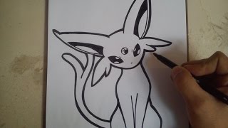 COMO DIBUJAR A ESPEON - POKEMON / how to draw espeon - pokemon