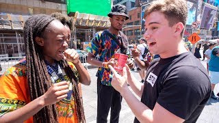 Letting NYC Strangers Try 2X SPICY FIRE NOODLES ???