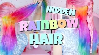 Hidden Rainbow Ombre Hair Tutorial