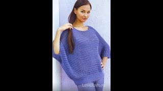 Пуловер Летучая Мышь Спицами - 2019 / Pullover Bat Knitting Needles