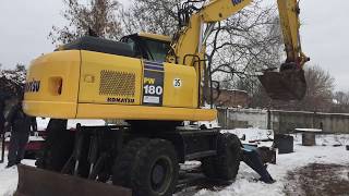 Колесный экскаватор Komatsu PW 180 от ООО "БФ-Логистик" - Видео обзор