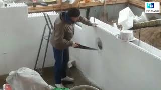 Строительство бассейна из блоков (Московская область) Истринский район д. Дарна ЧАСТЬ 1