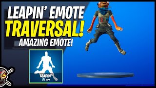 NEW Leapin' Traversal Emote | Gameplay (Fortnite Battle Royale)