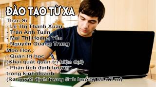 Chương Trình Đào Tạo Từ Xa Bài 3 : Quản Trị Học - Phân Tích Định Lượng Trong Kinh Doanh