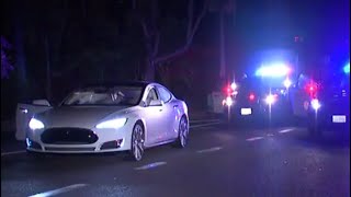 Погоня ? Tesla vs Полиция Prius Выйти руки на капот ???‍♂️??‍♂️