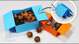 Оригами КОРОБКА ТРАНСФОРМЕР своими руками из бумаги для еды и мелочей
