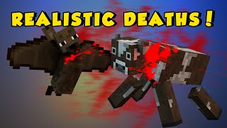 Minecraft Mods - REALISTIC DEATHS Mod Showcase! (Dissect Mobs)