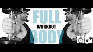 8 MINUTE DUMBBELL FULL BODY DUMBBELL WORKOUT TO BURN FAT AND BUILD MUSCLE STRENGTH