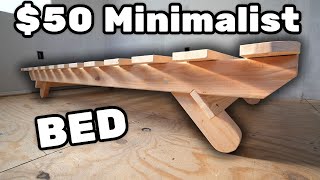 DIY Minimalist Solid Wood Bed Frame for Under $50