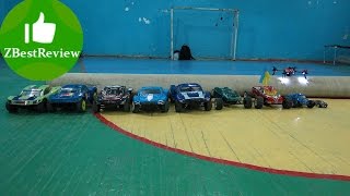 Wltoys V666 with gopro hero 3 in 60 fps! Traxxas Slash and Other RC model indoor racing!