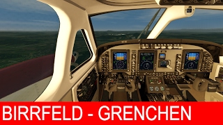 Aerofly 2 Flight Simulator | King Air C90 - Birrfeld to Grenchen [Gloomy Sunset]