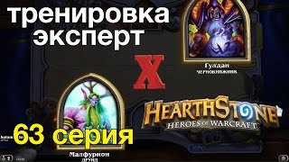 Hearthstone: Друид против Чернокнижника победа (тренировка-эксперт)