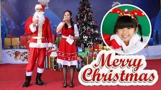 Bé Bún đón giáng sinh ở trường mầm non Hoa Sữa – Ông Già Noel hát rất hay bài If You're Happy