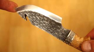 Разделочный нож охотника. Клинок кованый из 9хс стали