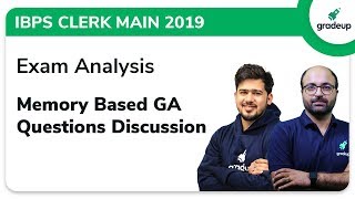 IBPS Clerk Mains 2019 | Exam Analysis || Memory Based GA Questions Discussion | 19 Jan 20