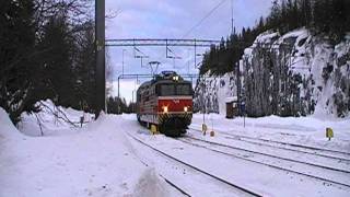 Freight train T 2184 depart Simpele railway station