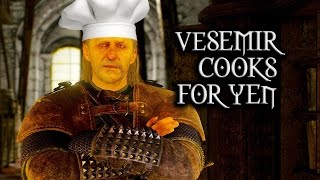 The Witcher 3: Wild Hunt - Vesemir cooks for Yennefer (Deleted Kaer Morhen scene)