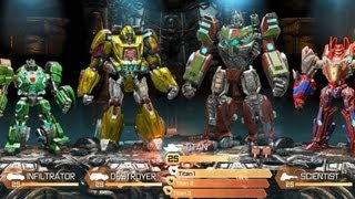 Transformers Fall of Cybertron - Create a Character Guide