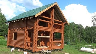 Сруб Дома-Бани 6.0х8.0м. полтора этажа с крышей "Бор". Цена в СПб 400.000 руб.