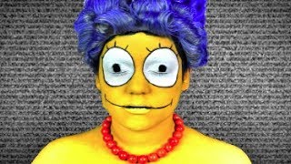MARGE SIMPSON MAKEUP TUTORIAL!