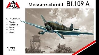 1/72 AMG Messerschmitt Bf.109 A In Box Review