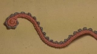 Шнур гусеничка крючком. Ирландское кружево. Видео-урок.