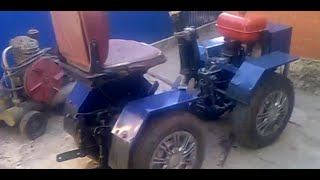 Самодельный минитрактор 4x4 полноприводный с двигателем Муравей