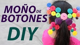 DIY - MOÑO DE BOTONES EN FORMA DE MARIPOSA † Sorell Diy †