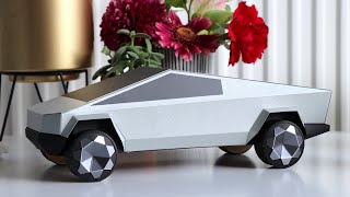 DIY Paper Tesla Cybertruck / Paper car model