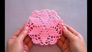 Салфетка крючком/Мотив ажурный цветок/crochet motif