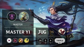 Master Yi Jungle vs Lee Sin - KR Master Patch 9.11