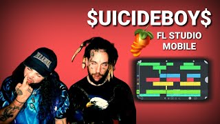 Dark Trap Beat Tutorial | How to $UICIDEBOY$ type beat on FL Studio Mobile