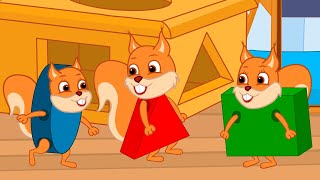 Famille d'Écureuil - Costume De Puzzle Arc-en-ciel Animé 2022 en Français