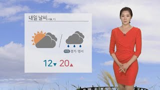 [날씨] 밤부터 경기ㆍ영서 비 조금…내일도 따뜻 / 연합뉴스TV (YonhapnewsTV)