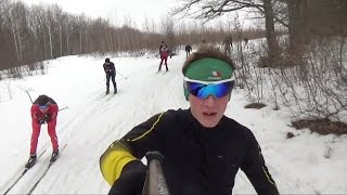 Тренировка лыжников.