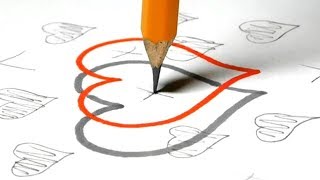 Very Easy!!!  3D Trick Art for Kids - Heart