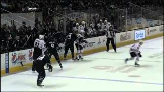 Jonathan Toews vs Joe Thornton Fight Feb 10 2012