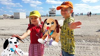 VLOG Рома и Диана с собачками PEPPY PETS летят в Америку Видео для Детей