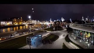 Сумасшедшие огни Москвы - шикарная зона «Зарядье»! Лучшие виды ночной Москвы. Russia Moscow!