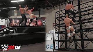 WWE 2K18 - NEW Backstage Brawls - Car Finishers, Abilities, Environments & More