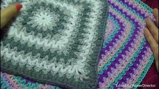 ?Коврик(салфетка) квадратный крючком.Красиво и просто/Crochet