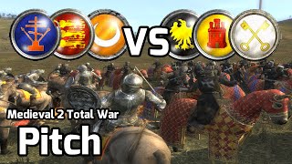 Medieval 2 Total War Online Battle #155 (3v3) - The Hills are Alive!