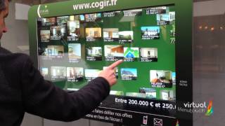Virtual touch' vitrine tactile