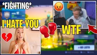 Corinna Kopf Gets ANGRY & ATTACKS Tfue With a WATER BOTTLE Live on Stream!!