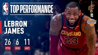 LeBron James Powers Cavs to 50th win of Season in MSG