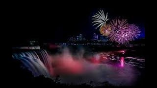 Niagara Fireworks full || Atosbaji Rater Niagara e || Night Niagara waterfall || Jaloprapat niagara