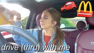drive with me to work ft mcdonalds breakfast, boy talk & fake friends