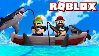FISHING SHARKS in ROBLOX SHARKBITE