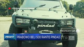 Menhan Prabowo Pesan 500 Kendaraan Taktis Pindad
